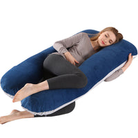 HKM-172243 U-Shaped Side Sleeping Pillow with Removable Cover and Adjustable Legs, 130*70cm, Available in Multiple Colors