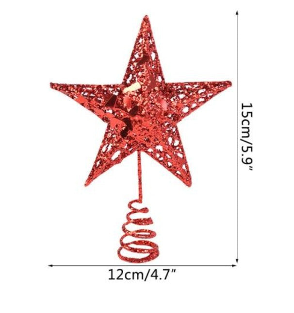 HKM-172307 Star Decoration for Festivals and Christmas - Iron, Gold/Silver/Red, 15/20/25CM