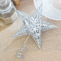 HKM-172307 Star Decoration for Festivals and Christmas - Iron, Gold/Silver/Red, 15/20/25CM