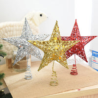 HKM-172307 Star Decoration for Festivals and Christmas - Iron, Gold/Silver/Red, 15/20/25CM