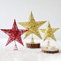 HKM-172307 Star Decoration for Festivals and Christmas - Iron, Gold/Silver/Red, 15/20/25CM