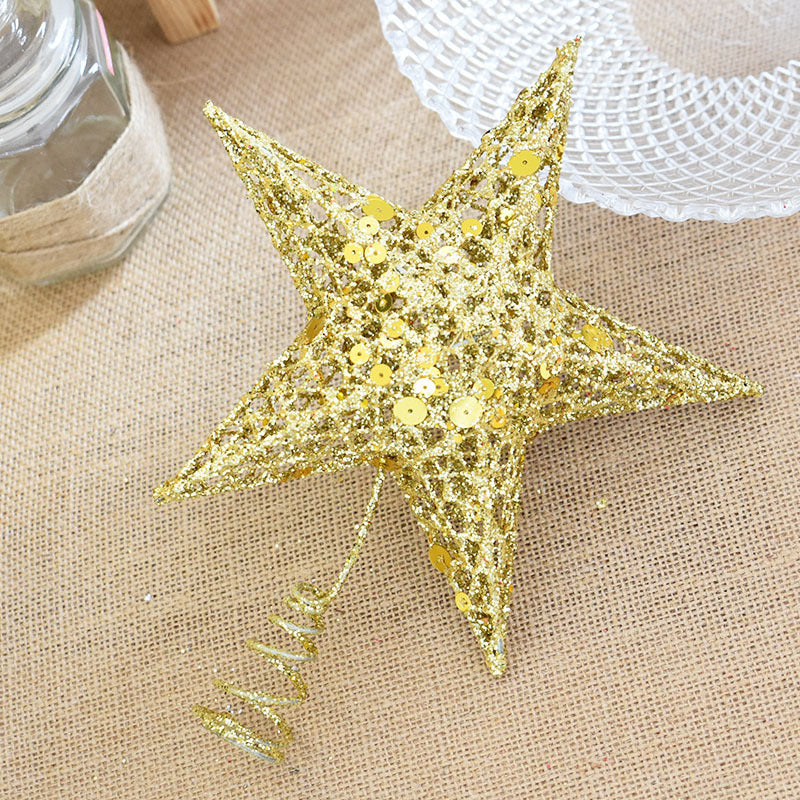 HKM-172307 Star Decoration for Festivals and Christmas - Iron, Gold/Silver/Red, 15/20/25CM