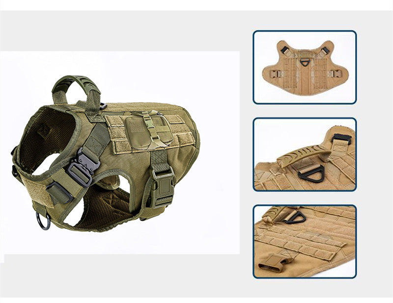 HKM-172307 Tactical Vest for Medium to Large Dogs - Durable Nylon, Unisex Design, Multiple Colors Available