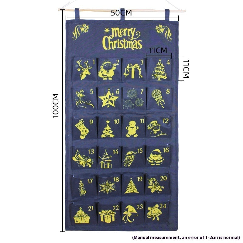 HKM-172499 Christmas Wall-Mounted Storage Bag for Hanging Décor - Versatile Oxford Cloth Design