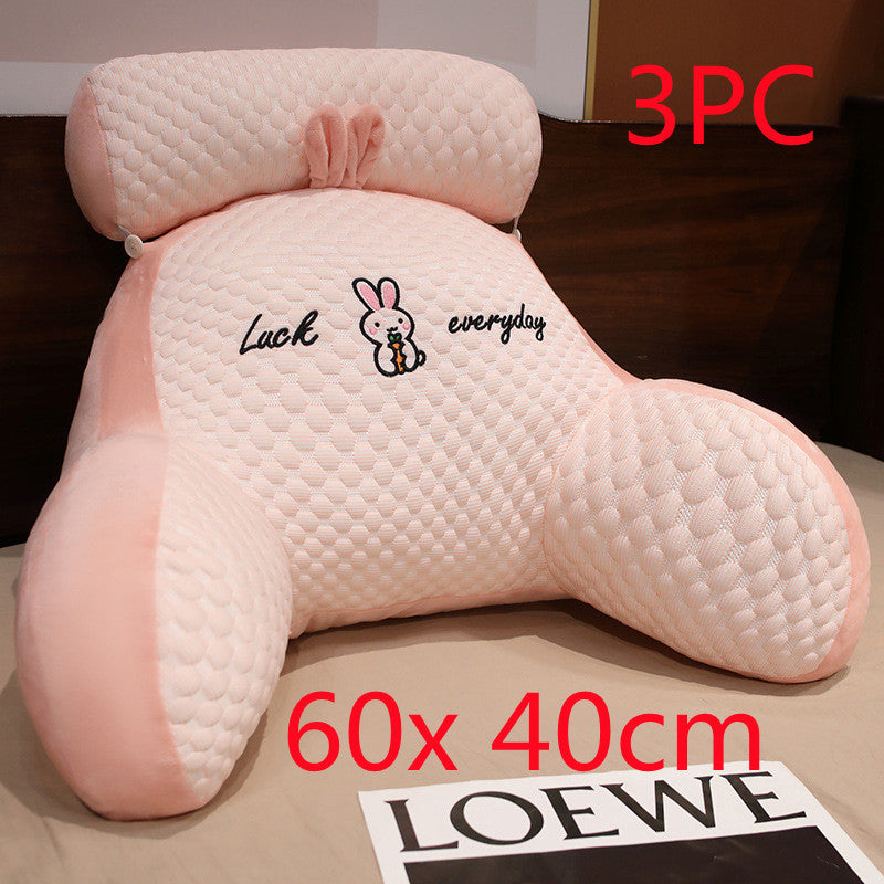 HKM-172499 Ergonomic Triangle Reading Cushion with Detachable Cover and Soft Support for Back and Lumbar