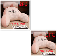 HKM-172499 Ergonomic Triangle Reading Cushion with Detachable Cover and Soft Support for Back and Lumbar