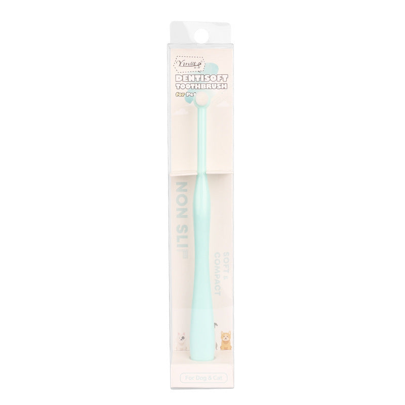 HKM-172627 Fashionable Pet Dog Toothbrush Set - Vanilla, Beef, Cyan, White - Includes 1 Toothbrush