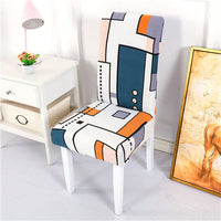 HKM-172755 Chinese Classical Floral Stretch Chair Cover - Fits Chair Backs 46-55cm, Polyester & Spandex, Perfect for Any Room