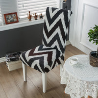 HKM-172755 Chinese Classical Floral Stretch Chair Cover - Fits Chair Backs 46-55cm, Polyester & Spandex, Perfect for Any Room