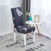 HKM-172755 Chinese Classical Floral Stretch Chair Cover - Fits Chair Backs 46-55cm, Polyester & Spandex, Perfect for Any Room
