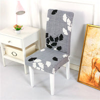 HKM-172755 Chinese Classical Floral Stretch Chair Cover - Fits Chair Backs 46-55cm, Polyester & Spandex, Perfect for Any Room