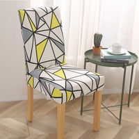 HKM-172755 Chinese Classical Floral Stretch Chair Cover - Fits Chair Backs 46-55cm, Polyester & Spandex, Perfect for Any Room