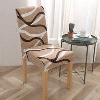 HKM-172755 Chinese Classical Floral Stretch Chair Cover - Fits Chair Backs 46-55cm, Polyester & Spandex, Perfect for Any Room