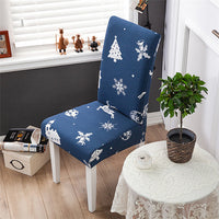 HKM-172755 Chinese Classical Floral Stretch Chair Cover - Fits Chair Backs 46-55cm, Polyester & Spandex, Perfect for Any Room