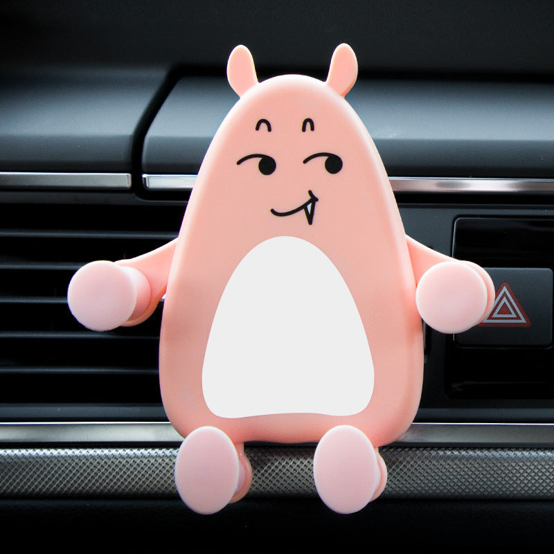 HKM-172755 Creative Cartoon Car Air Outlet Phone Holder - Universal Gravity Support Frame for All Phone Models
