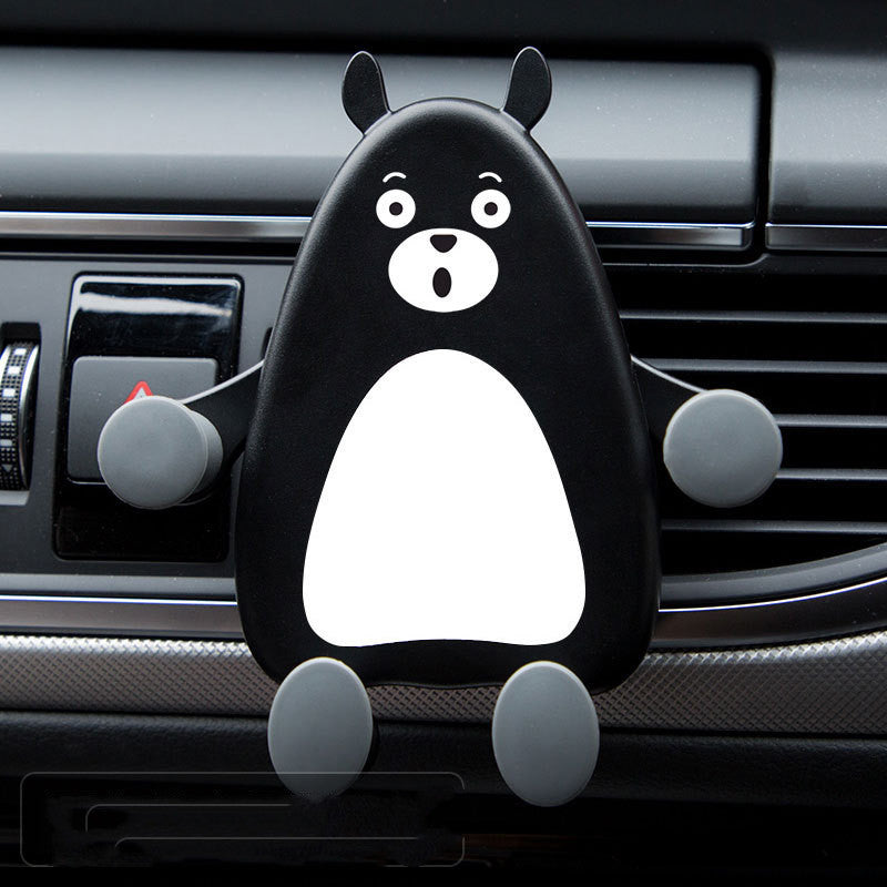 HKM-172755 Creative Cartoon Car Air Outlet Phone Holder - Universal Gravity Support Frame for All Phone Models