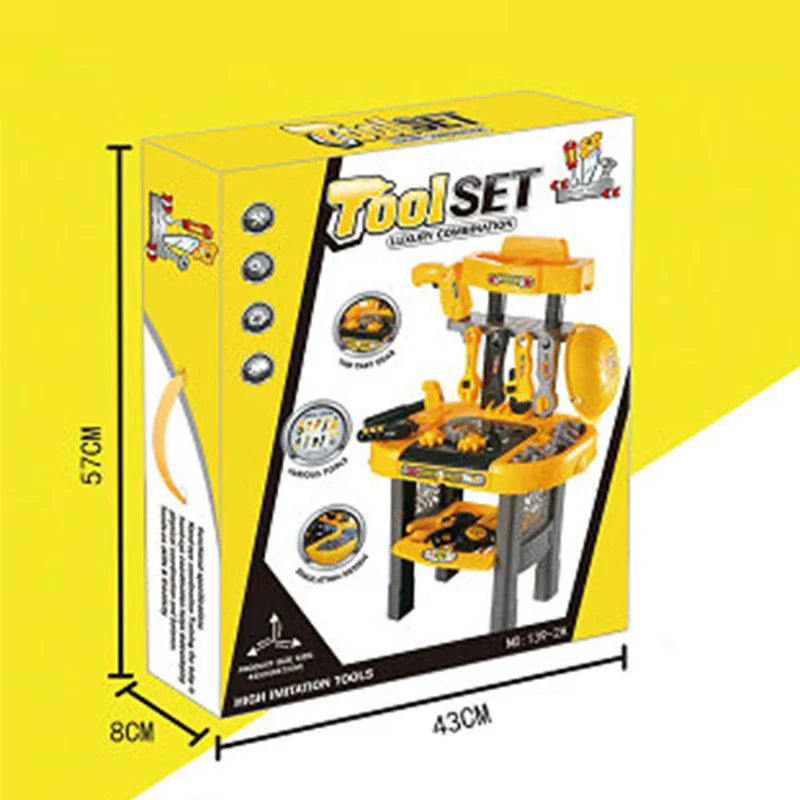 KTX-172947 Children's Plastic Workshop Tool Set for Pretend Play - Multifunctional Mechanic Bench Toy