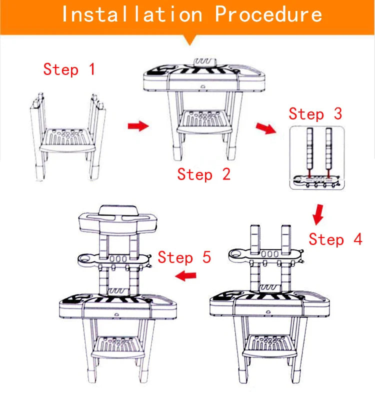 KTX-172947 Children's Plastic Workshop Tool Set for Pretend Play - Multifunctional Mechanic Bench Toy