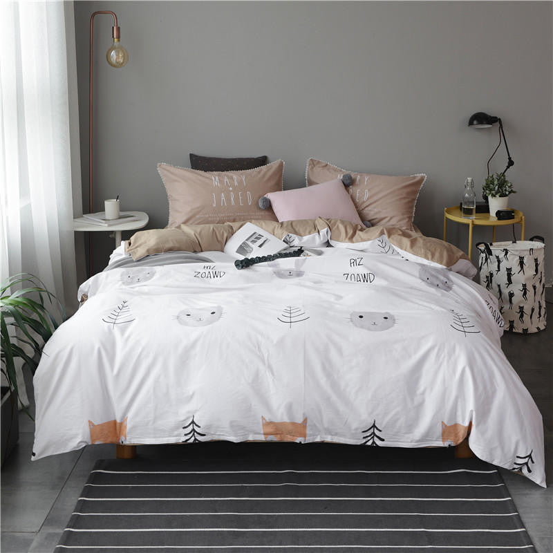 HKM-173011 100% Cotton Reactive Print Bedding Set - Available in Multiple Sizes