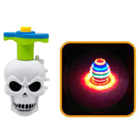 HKM-173267 Halloween Spinning Top Toy Set with Light and Music - 12 Assorted Rotating Toys for Kids