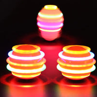 HKM-173267 Halloween Spinning Top Toy Set with Light and Music - 12 Assorted Rotating Toys for Kids