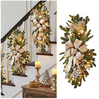 HKM-173459 Candy-Themed Christmas Door Hanging Decoration with Various Wreaths and Ornaments
