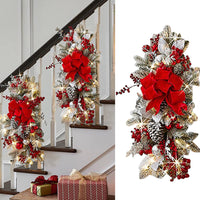HKM-173459 Candy-Themed Christmas Door Hanging Decoration with Various Wreaths and Ornaments