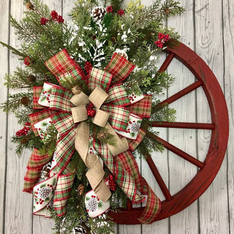 HKM-173459 Candy-Themed Christmas Door Hanging Decoration with Various Wreaths and Ornaments
