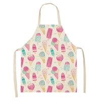HKM-173523 Creative Ice Cream Printed Oil and Stain Proof Apron - Modern Linen Design