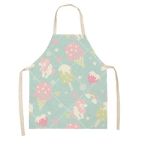 HKM-173523 Creative Ice Cream Printed Oil and Stain Proof Apron - Modern Linen Design