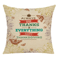 HKM-173523 Maple Leaf Pattern Linen Throw Pillow Cushion Cover