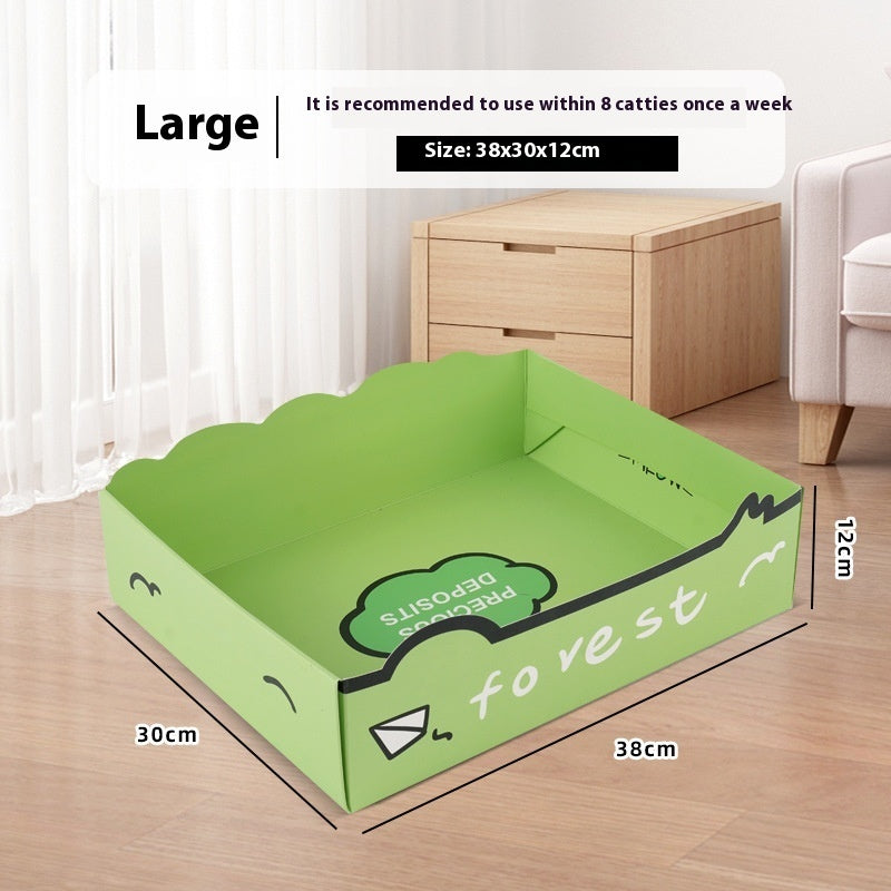 HKM-173523 Portable Folding Semi-Open Disposable Cat Litter Box - Various Sizes Available