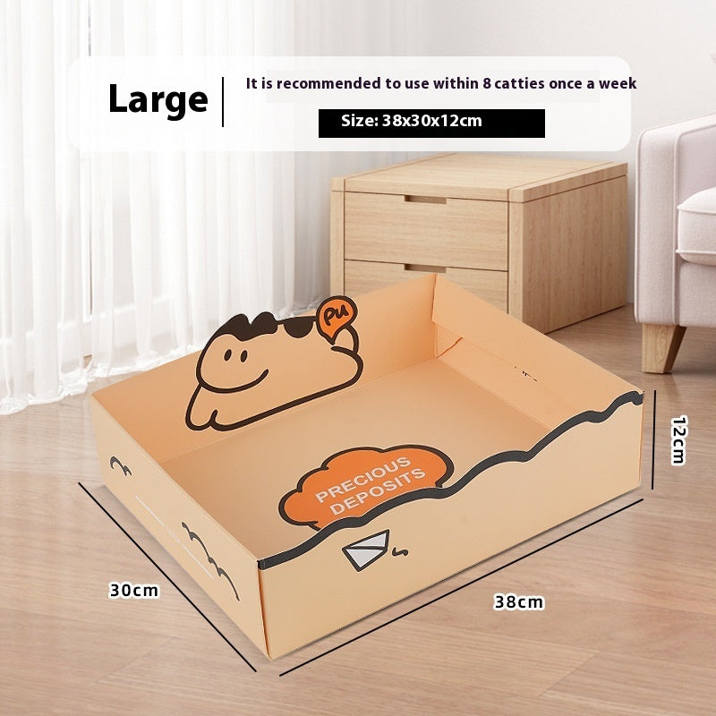 HKM-173523 Portable Folding Semi-Open Disposable Cat Litter Box - Various Sizes Available