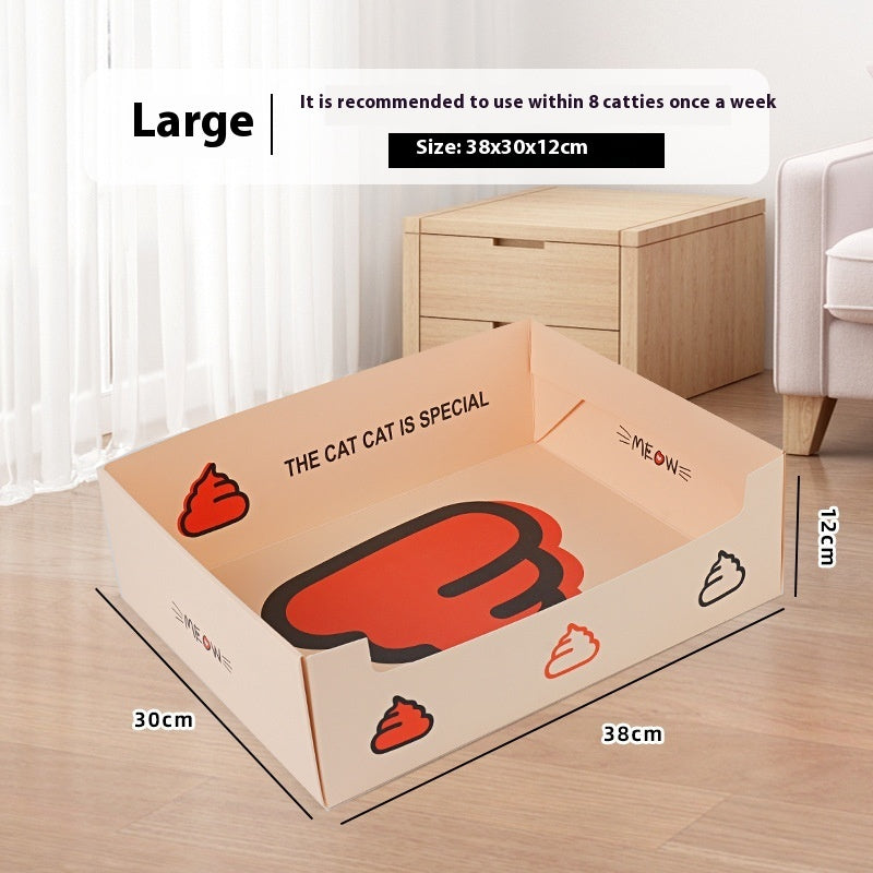 HKM-173523 Portable Folding Semi-Open Disposable Cat Litter Box - Various Sizes Available