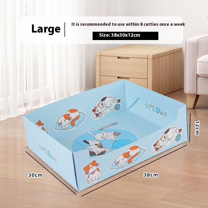 HKM-173523 Portable Folding Semi-Open Disposable Cat Litter Box - Various Sizes Available