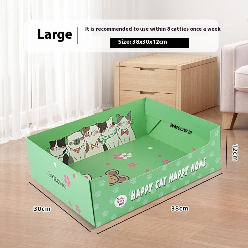 HKM-173523 Portable Folding Semi-Open Disposable Cat Litter Box - Various Sizes Available