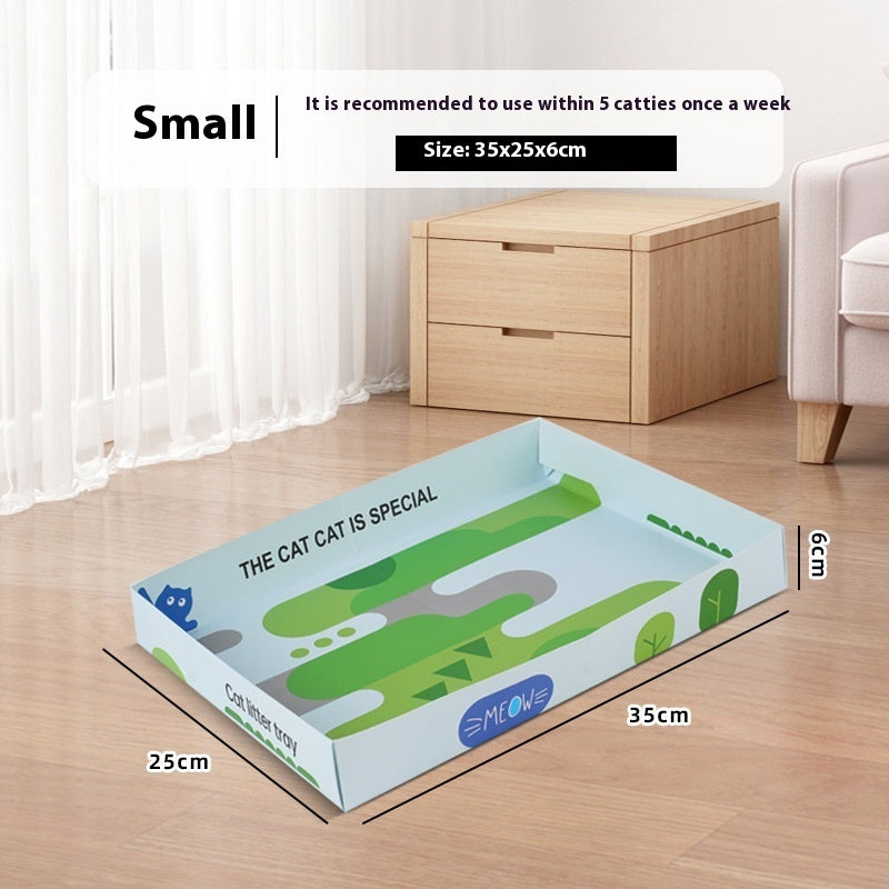 HKM-173523 Portable Folding Semi-Open Disposable Cat Litter Box - Various Sizes Available