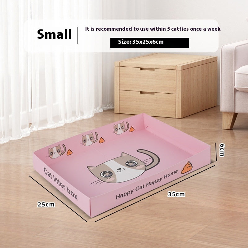 HKM-173523 Portable Folding Semi-Open Disposable Cat Litter Box - Various Sizes Available