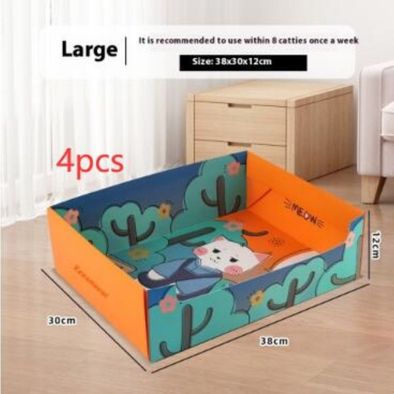 HKM-173523 Portable Folding Semi-Open Disposable Cat Litter Box - Various Sizes Available