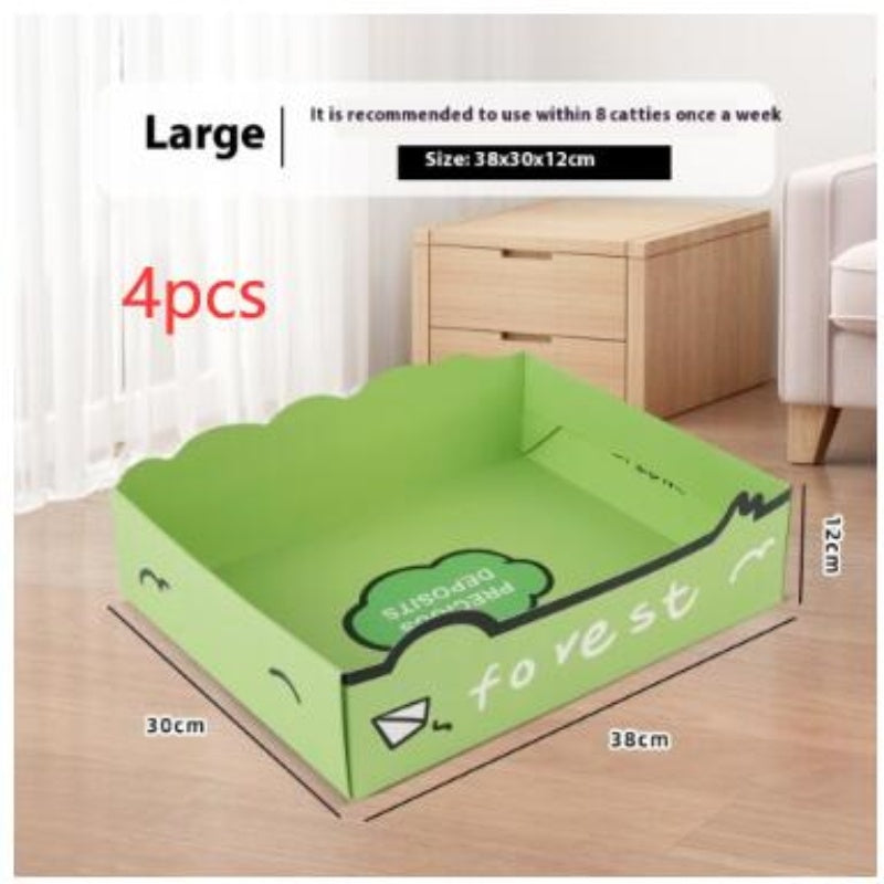 HKM-173523 Portable Folding Semi-Open Disposable Cat Litter Box - Various Sizes Available
