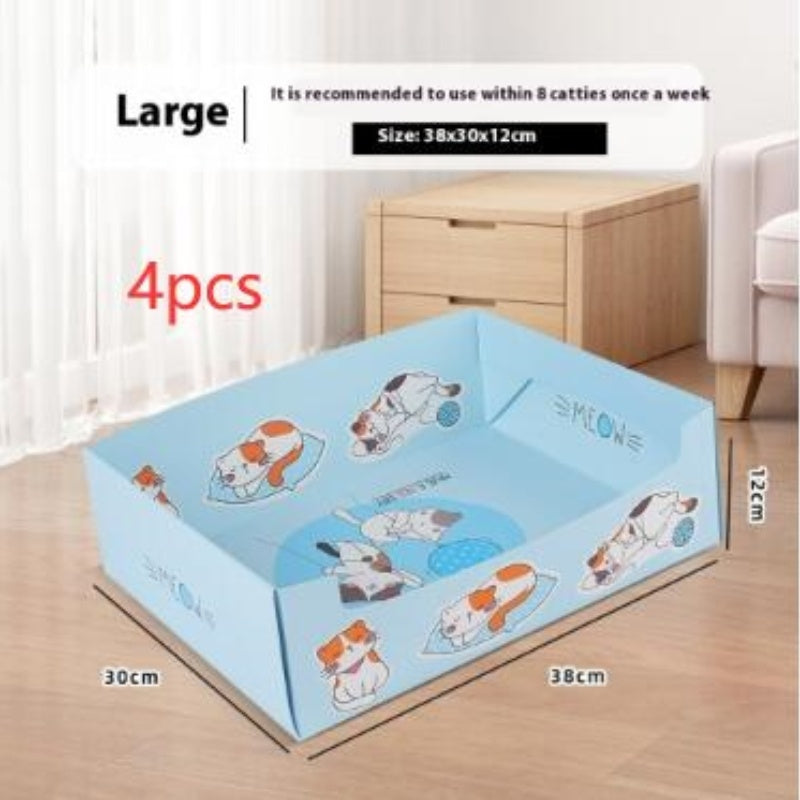 HKM-173523 Portable Folding Semi-Open Disposable Cat Litter Box - Various Sizes Available