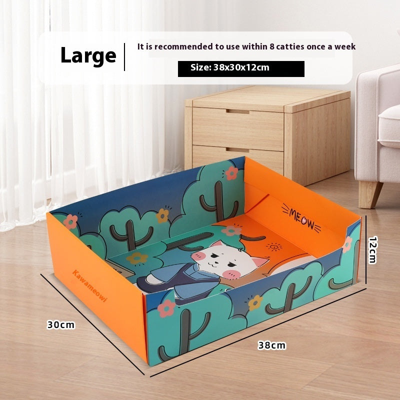 HKM-173523 Portable Folding Semi-Open Disposable Cat Litter Box - Various Sizes Available