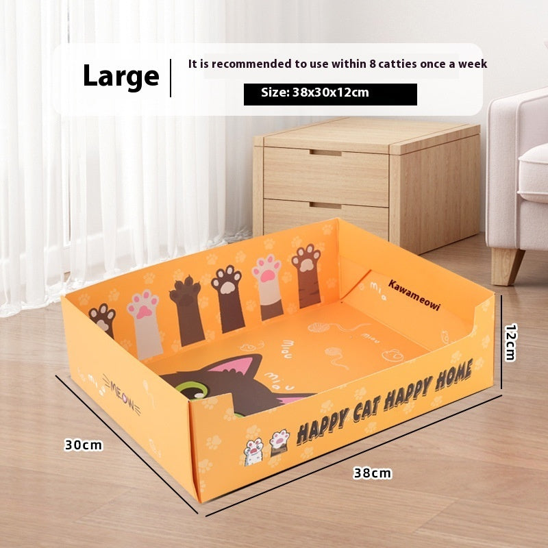 HKM-173523 Portable Folding Semi-Open Disposable Cat Litter Box - Various Sizes Available