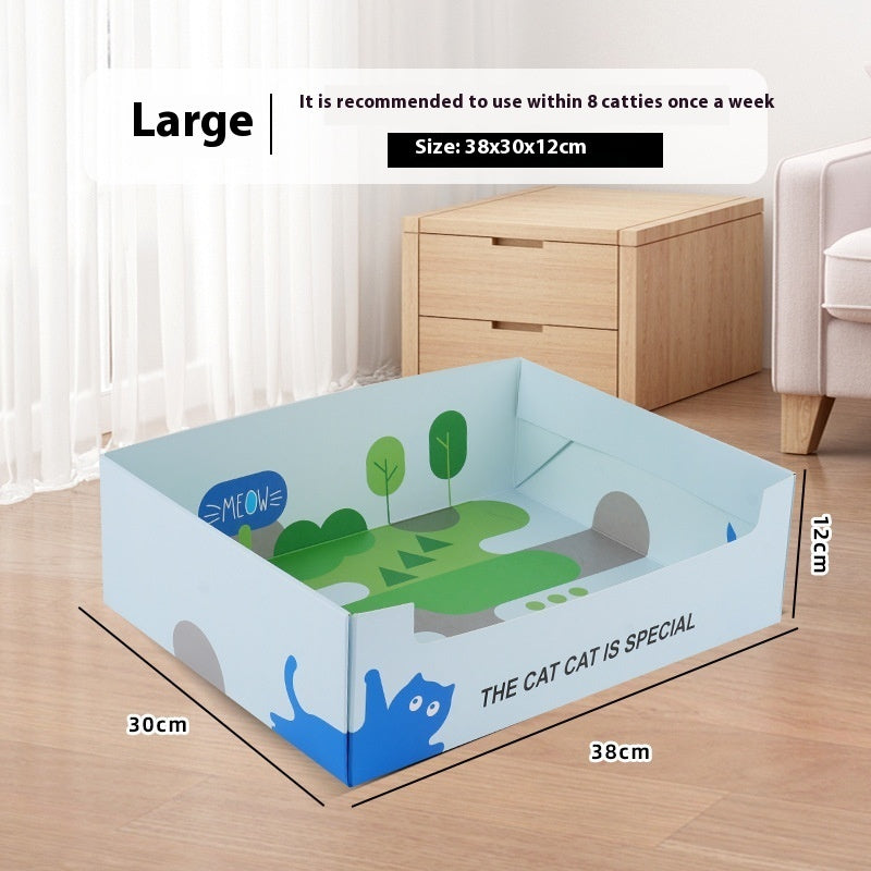 HKM-173523 Portable Folding Semi-Open Disposable Cat Litter Box - Various Sizes Available