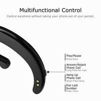 HKM-173587 Wireless Bone Conduction Headset with Integrated Charging Storage, Bluetooth 5.0, Stereo Sound