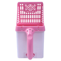 HKM-173715 Detachable Plastic Pet Toilet Scoop with Bucket - Available in Pink, Blue, Green, and Gray