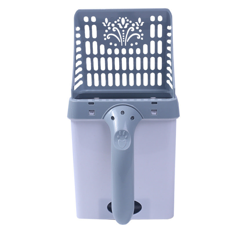 HKM-173715 Detachable Plastic Pet Toilet Scoop with Bucket - Available in Pink, Blue, Green, and Gray