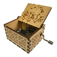 HKM-173843 Classic Hand Crank Wooden Music Box - Eco-friendly Antique Design for Unisex Gifts