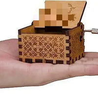 HKM-173843 Classic Hand Crank Wooden Music Box - Eco-friendly Antique Design for Unisex Gifts