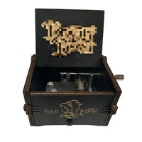 HKM-173843 Classic Hand Crank Wooden Music Box - Eco-friendly Antique Design for Unisex Gifts